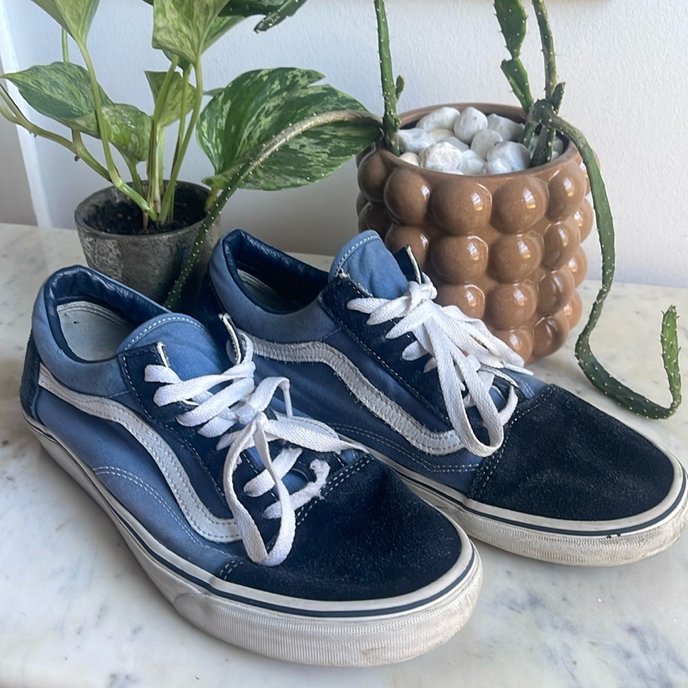 Men’s size 10 Vans Blue and white Skater shoe